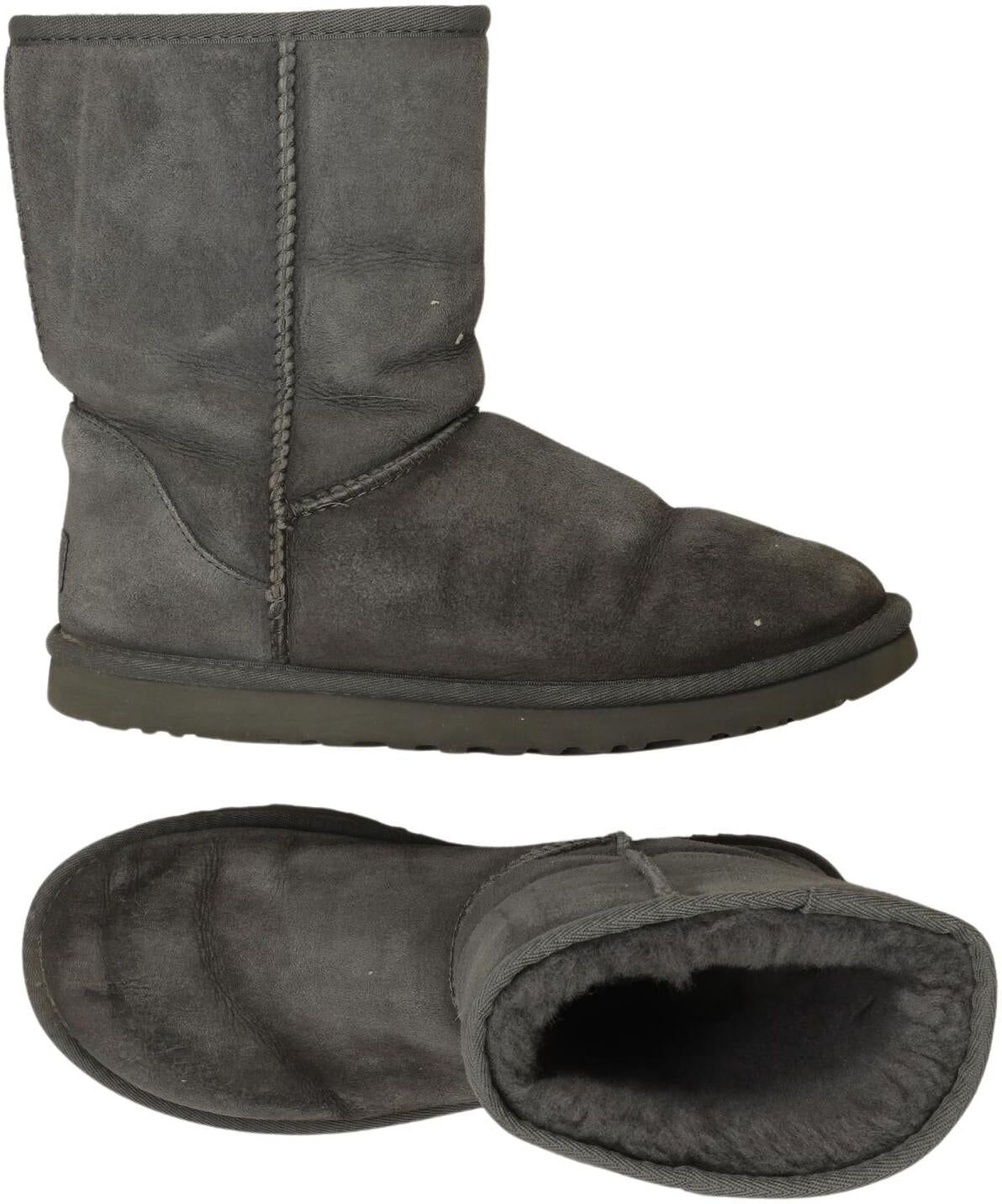 UGG Damen Stiefel, Grau, Gr. EU 39, Leder - Second Hand