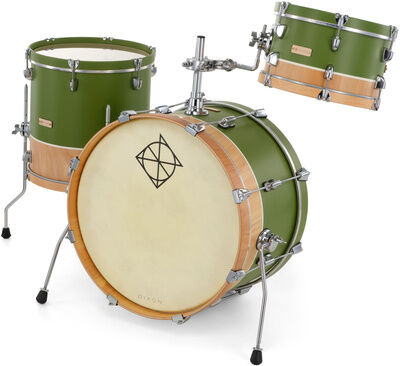 Dixon Little Roomer 3pc Select SMGN Satin Military Green with Natural Mahgony