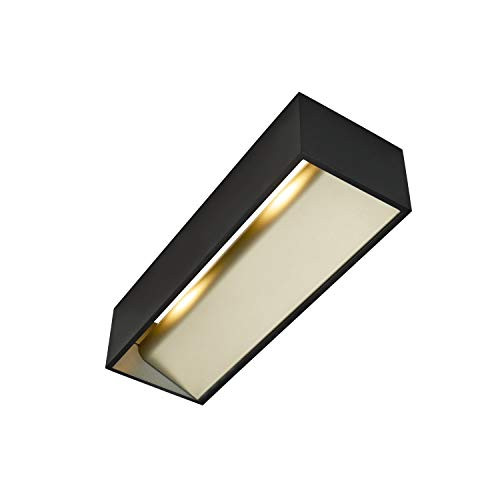 SLV Logs In L LED Wandlamp Dimbaar Zwart/Goud/Messing Modern Metaal