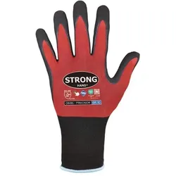 Stronghand, Schutzhandschuhe, Handschuhe PRECISOR Grösse 8 rot/schwarz EN 420, EN 388 PSA-Kategorie II (8)