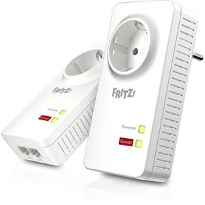 AVM Powerline FRITZ!Powerline 1220 Set, 2 Adapter, bis 1200 MBit/s, mit Steckdose