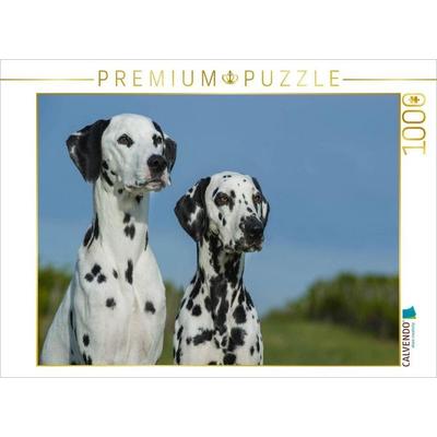 CALVENDO Puzzle Dalmatiner Pärchen | 1000 Teile Lege-Größe 64x48cm Foto-Puzzle für glückliche Stunden
