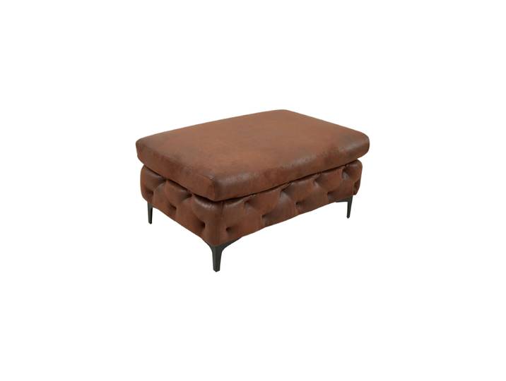 Grosser Samthocker „Modern Barock“ Antik Braun Invicta Interiors