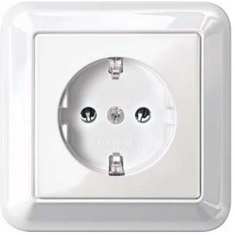 Merten Prise SCHUKO pws/gl avec plaque de recouvrement complète MEG2301-1219 (MEG2301-1219)