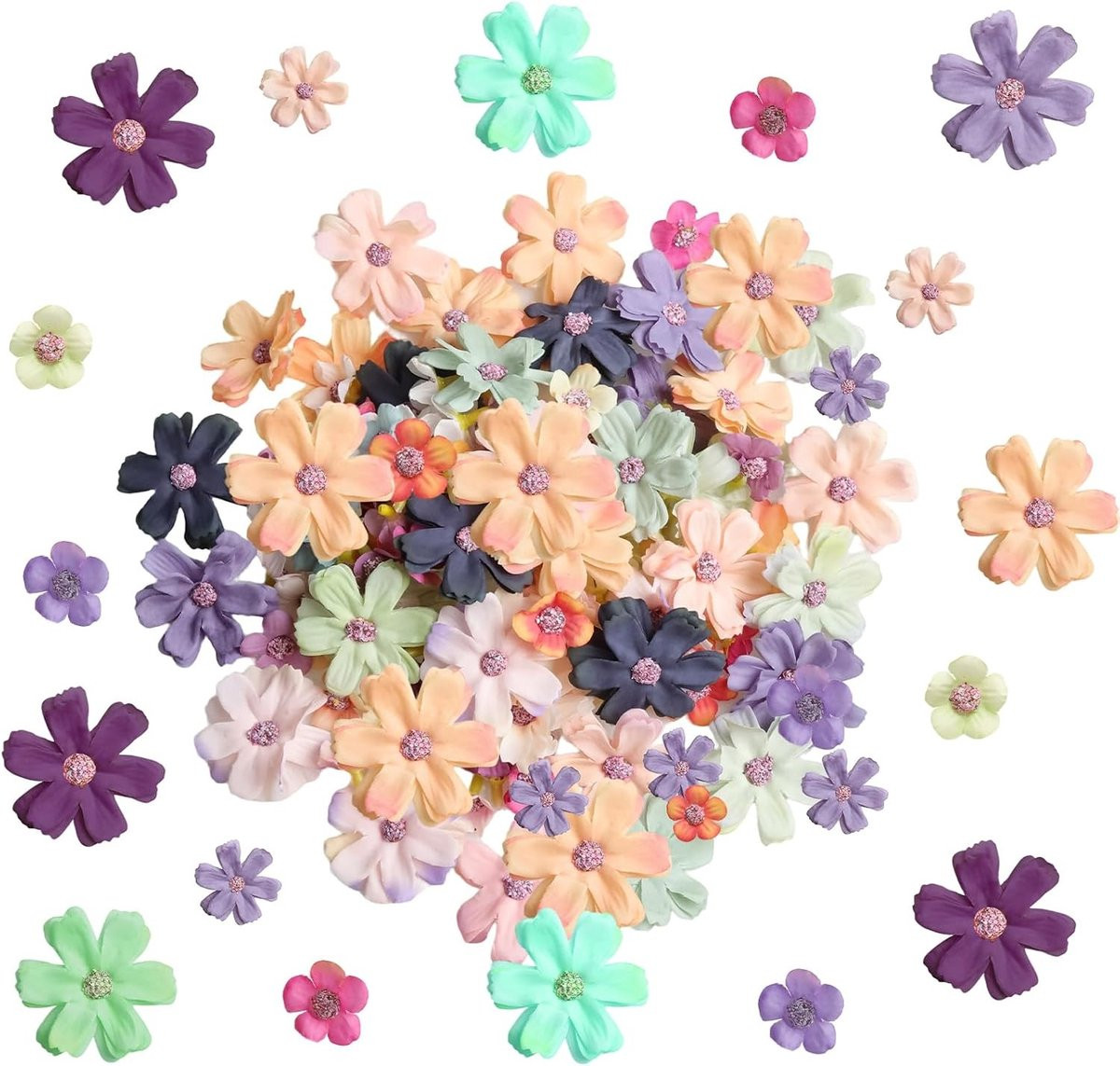 Kleine kunstbloemen voor creatief knutselen en decoratie