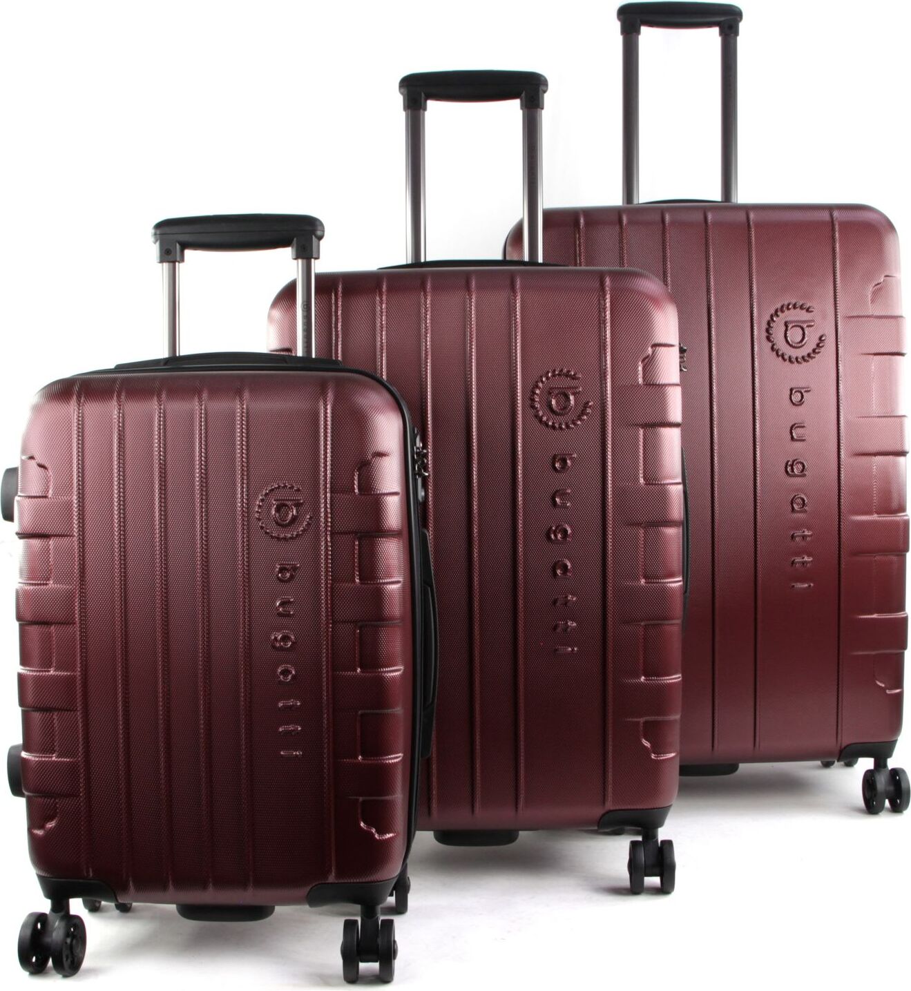 bugatti Galatea Hard-Top Case Trolley 3er Set Red rot 77cm