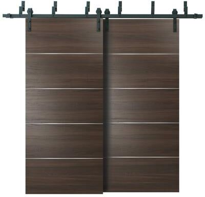 SARTODOORS Planum 0020 Chocolate Ash Wood Barn Bypass Doors