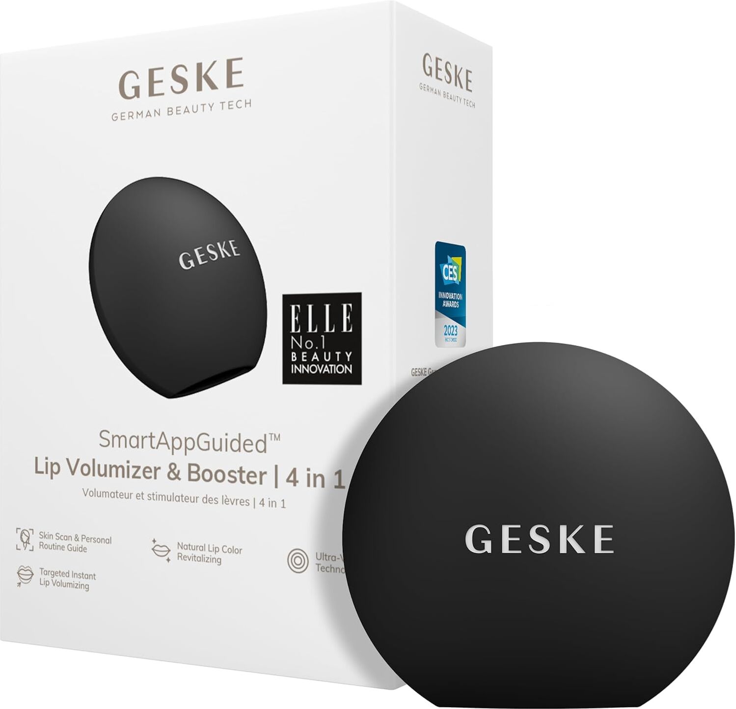 Geske Smart App Guided Lip Plumper & Booster 4 in 1 Black