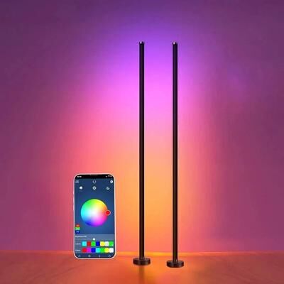 Uplift Picks Smart RGB Corner Floor Lamp With App Remote Music Sync Timer Control 2 Packs
