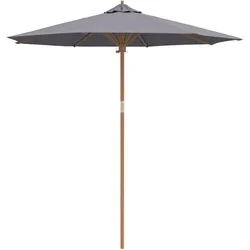 vidaXL Dunkelgrauer Gartenparasol 240x260 cm Bambus