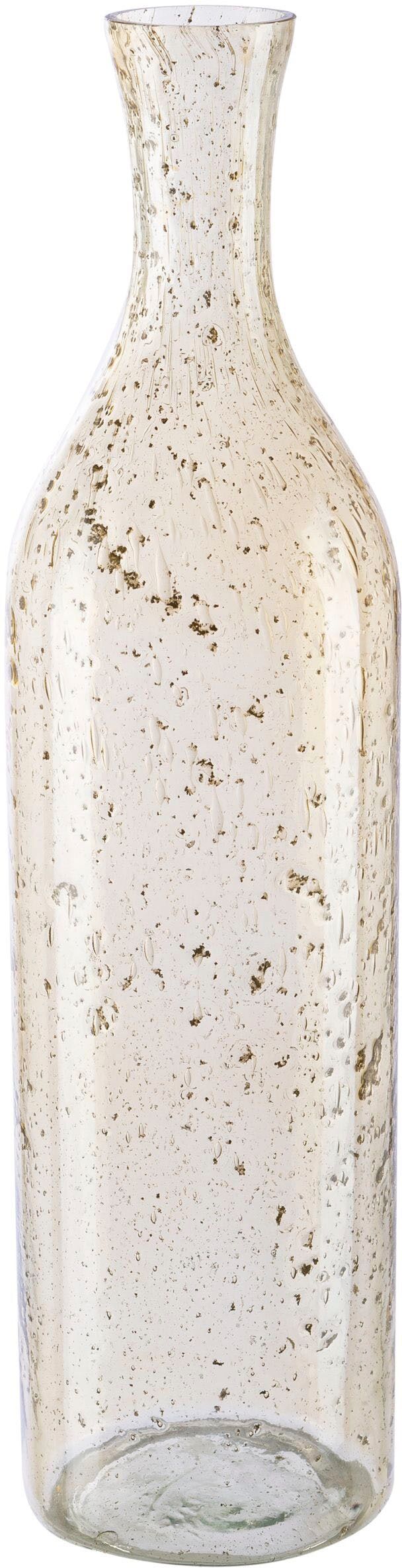 Tischvase CREATIV HOME "Dekovase Marble Finish", braun (transparent, hellbraun), H:47cm Ø:12cm, Glas, Vasen, Tischvase, in Flaschenform, mit Farbakzenten transparent, hellbraun B/H/T: 47cm Ø 12cm