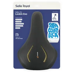 Selle Royal Lookin Evo Moderate Unisex Fahrradsattel Stracciatella ISCC+ ergonomisch atmungsaktiv