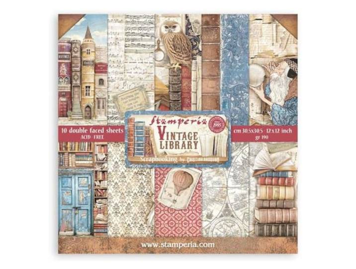 Stamperia, Vintage Library 12x12 inch papieren verpakking