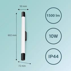 Philips Rover 8720169300217 LED-Bad-Deckenleuchte 10 W Warmweiß Schwarz