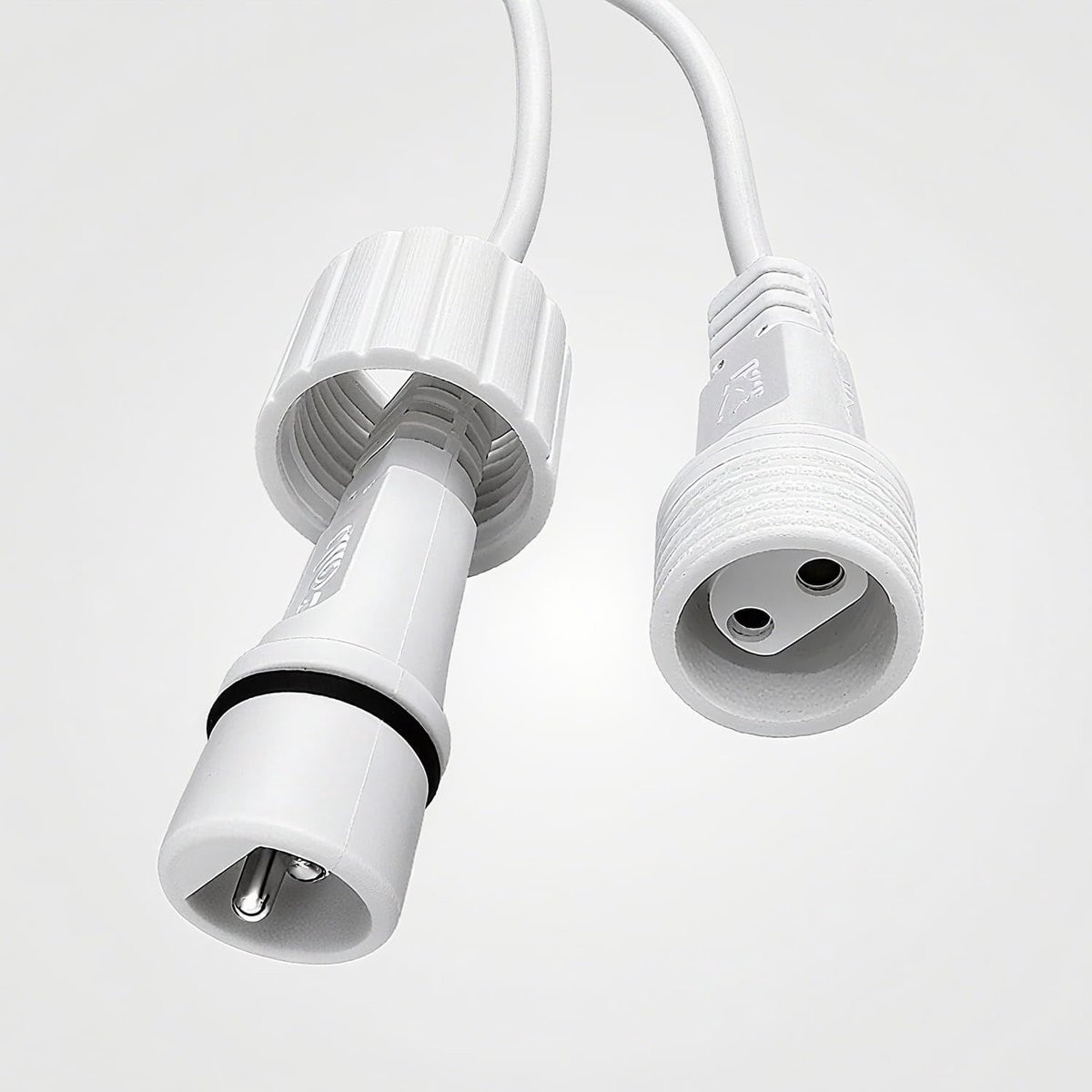 Waterdichte 2-polige verlengkabel van 10 meter voor buiten kerstverlichting