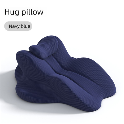 Handpicked Choices Ergonomic Position Pillow Memory Foam Couple Support Cushion For Comfort And Alignment navy Blue