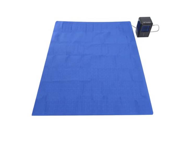 Kühlmatratze Wasserbett Auflage 140x160cm Kaltluft Matratze Fernbedienung Doppelpersonen Kühlmatratze Mit 4 Lüfterstufen,Timer,Fernbedienung Und 2,5L Wassertank Für Schlafzimmer Und Büro