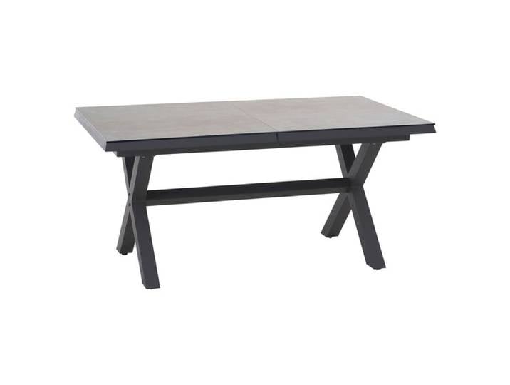 Siena Garden Sincro Ausziehtisch 160/200x90cm Aluminium/HPL Dunkelgrau Hellgrau