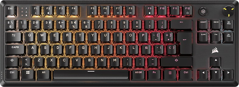 Teclado gaming - Corsair K70 CORE TKL, USB 3.0 Type-A, Negro