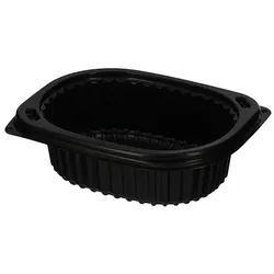 MONOUSO - Wiederverwendbare Plastikbehälter aus PP Schwarz 350ml 14,2x11,1x4,5cm (80 Stück)