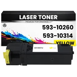 Toner 593-10260 / 593-10314 Gelb für Dell Premium Premium Alternative Günstig für Dell 1320, 1320c, 1320cn, 2130cn, 2135cn