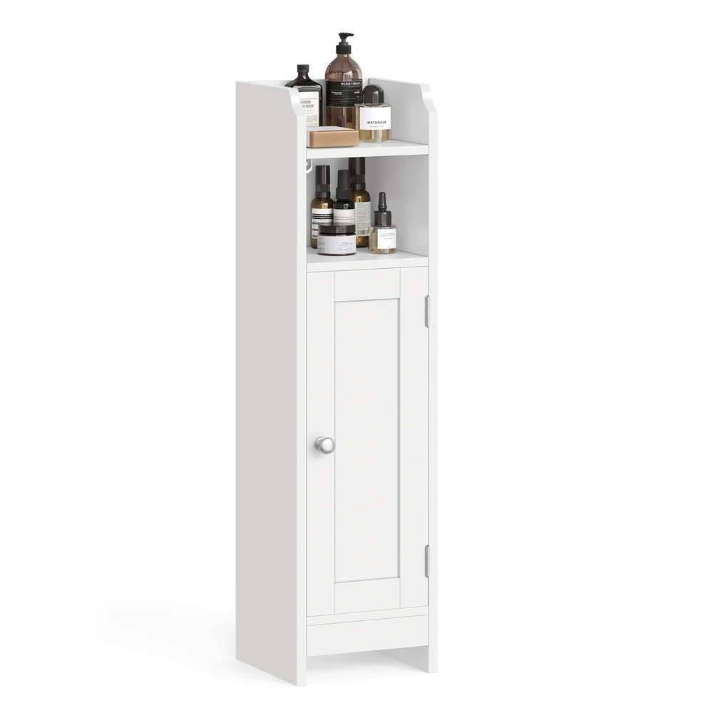 VASAGLE Schmaler Badezimmerschrank mit Tür BBC310W01
