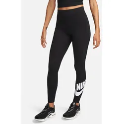 NIKE Sportswear Classics High-Waist Graphic Leggings Damen 010 - black/white XXS