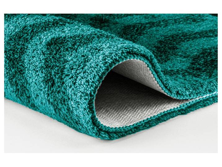 Badematte KLEINE WOLKE »Zack«, Badvorleger, Badezimmer Teppich , petrol, H:20mm, Polyacryl, Badematten, Badematte, Badteppich, modernes Zickzack Design, Ton in Ton