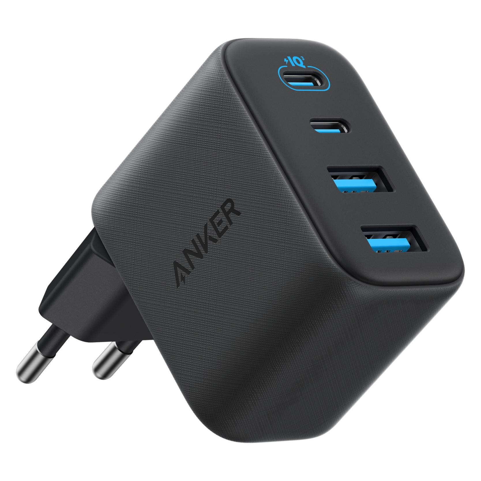 Anker Zolo Dual USB-A + Dual USB-C Schnellladegerät 50W Schwarz (50 W, 4 Ports) (A121EG11)