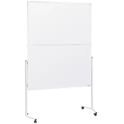 magnetoplan Moderationstafel weißer Rahmen, klappbar, mobil - Karton weiß
