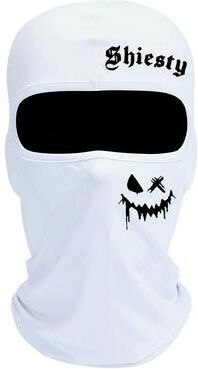 Uplift Essentials Smiling Face Print Performance Balaclava white