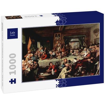 Lais Puzzle William Hogarth - Gemäldeserie »Wahlzyklus«, Szene: Das Bankett 1000 Teile