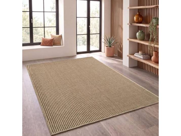 Paco Home Outdoor Teppich Wetterfest, moderner Jute-Look in natürlicher Sisal Optik, Robust, ideal für Terrasse Wohnzimmer & Küche, Beige 4, 160x230 cm