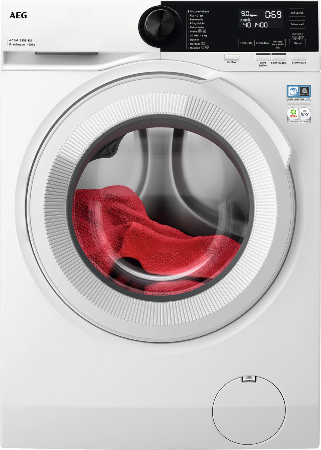 AEG Series 6000 LR6A65400, Frontlader, 10 kg, B, 76 dB, 1400 RPM, A