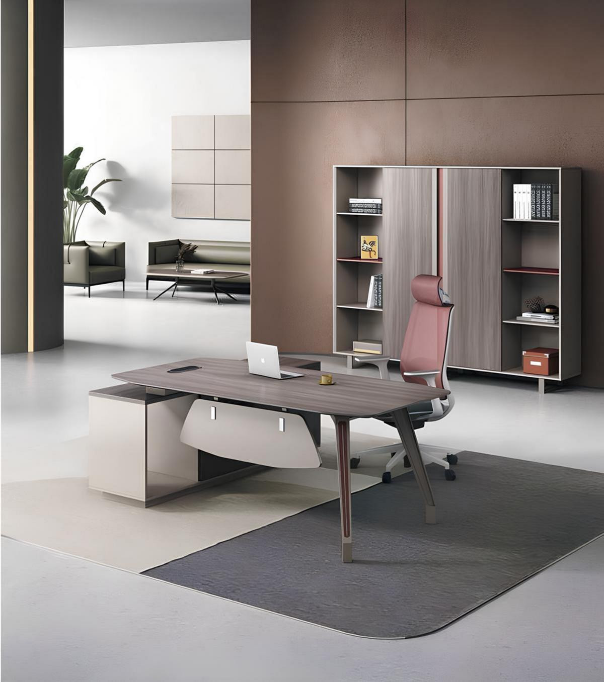 Stijlvolle hoekschrijftafel en boekenkast voor jouw home office
