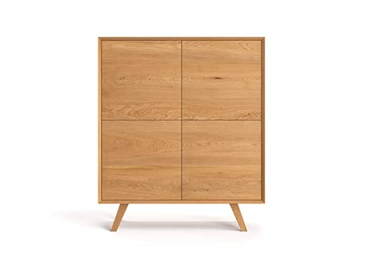Danzz Quatro-Bücherregal aus Holz im klassischen Stil aus echtem Massivholz 120x50x140 cm