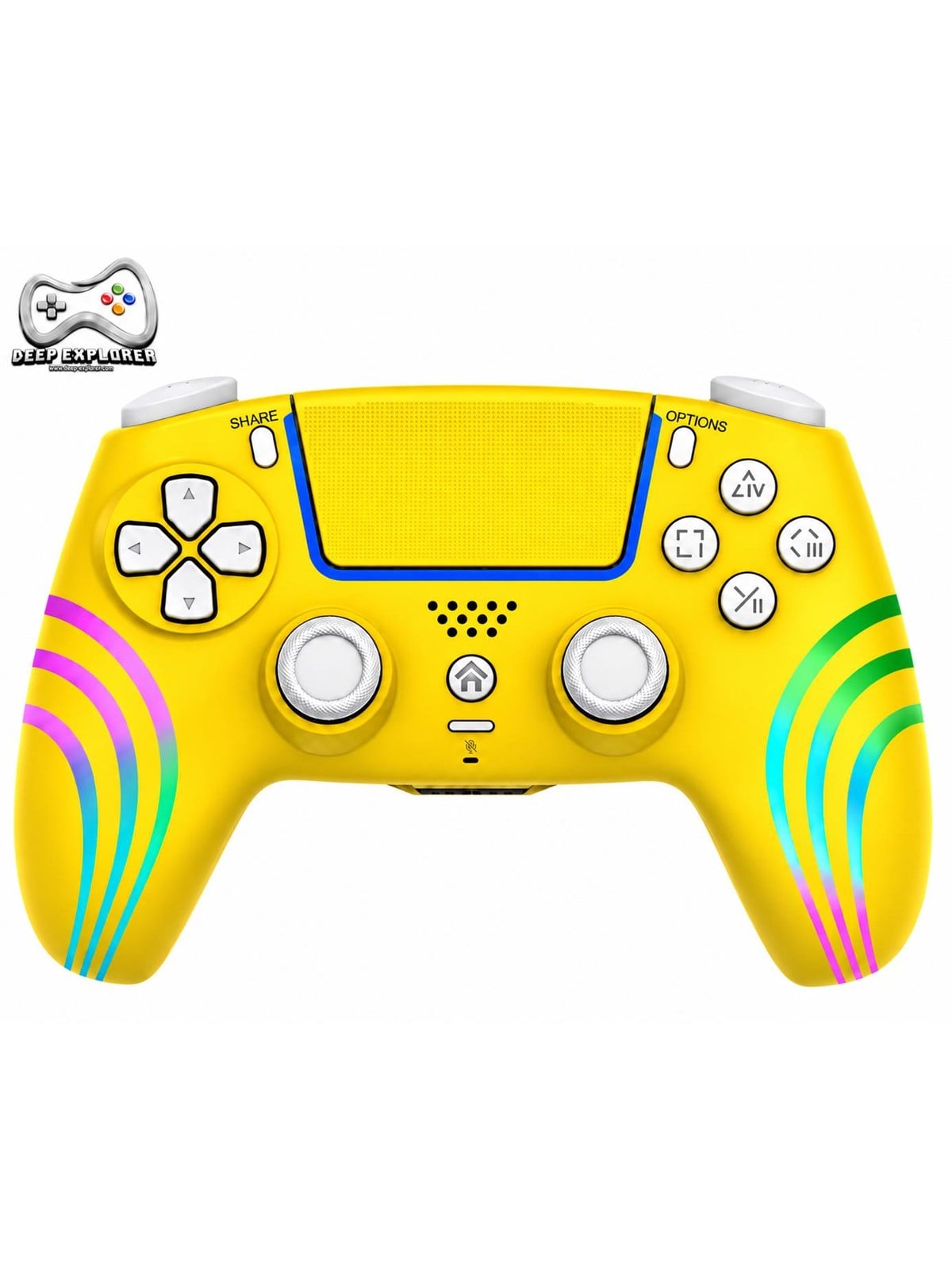 Deep Explorer RGB Wireless - Wave Yellow Edition - Wireless Controller - Sony PlayStation 5