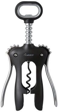 Metrokane Rabbit Black Stainless Steel Cork Remover - 1.6 x 4.1 x 10.4