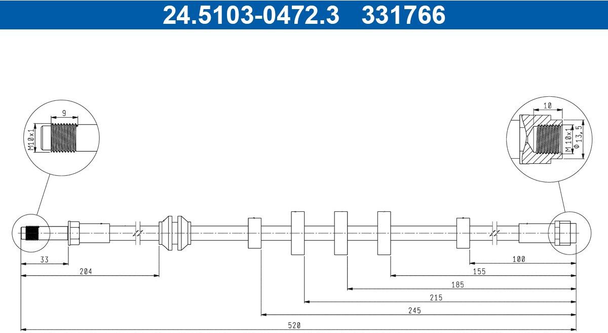 Bremsschlauch ATE 24.5103-0472.3