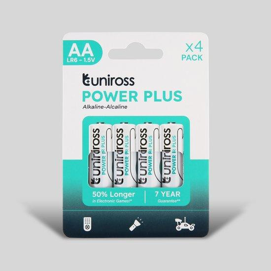 Uniross LR6 AA Power Plus Alkaline Batterijen Pack van 4 stuks
