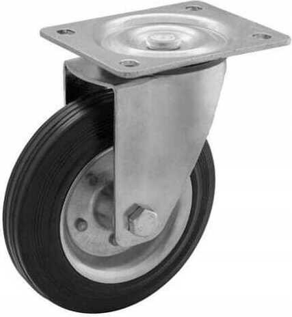 Set stuurrollen met stalen stuurwiel en rubberband, 200 mm