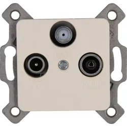 Kopp 915801080 EUROPA - Antennensteckdose TV/RF/SAT, digitaltauglich, Farbe: cremeweiß