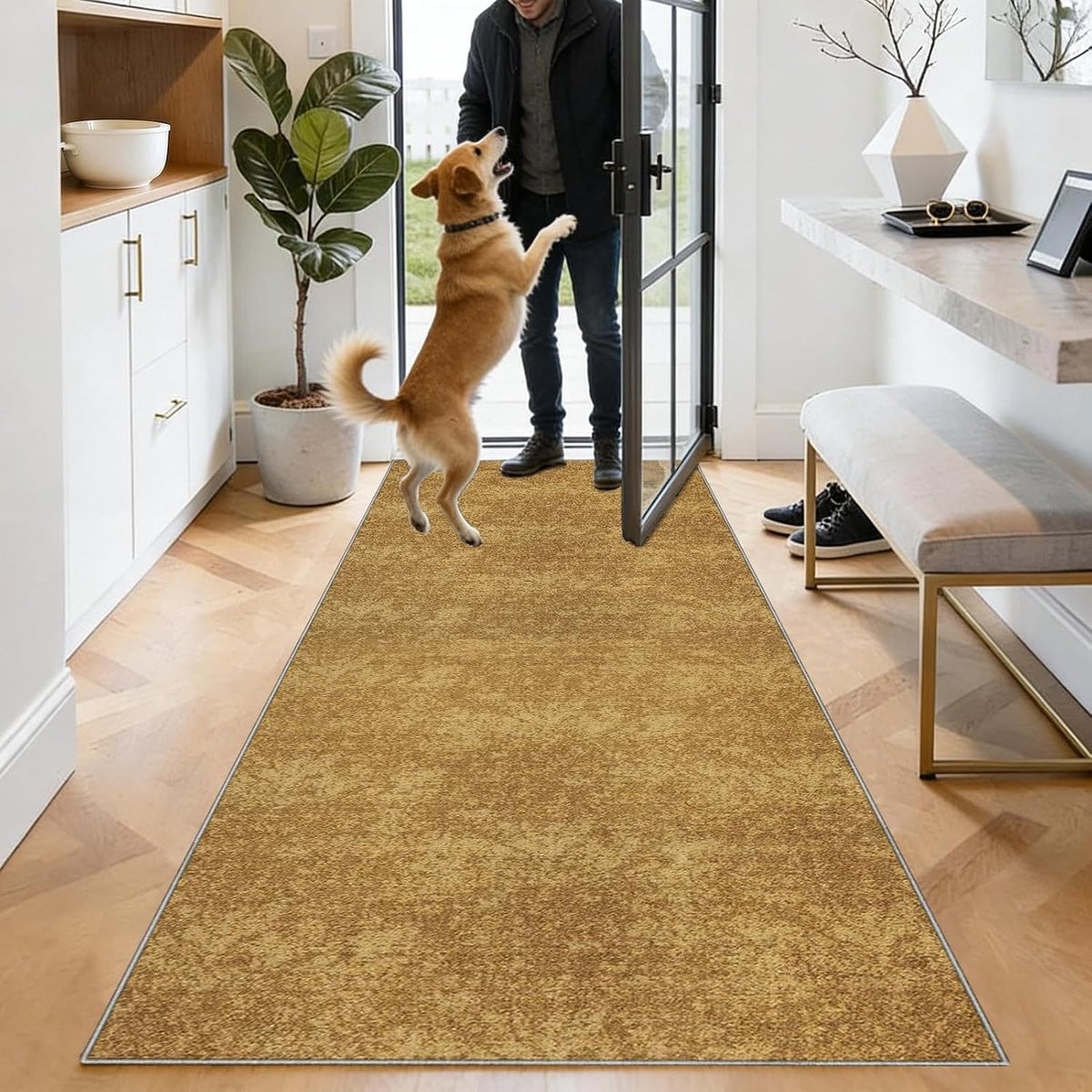Wasbaar Keukentapijt Loper met Antislip - Bruin - 120 x 240 cm