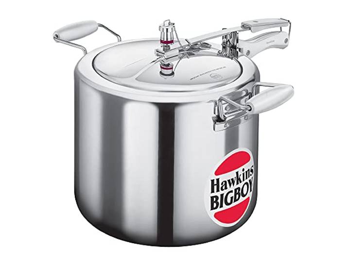 Hawkins 18 Liter Bigboy Schnellkochtopf, Big Inner Lid Cooker, Silber (BB18), Aluminium