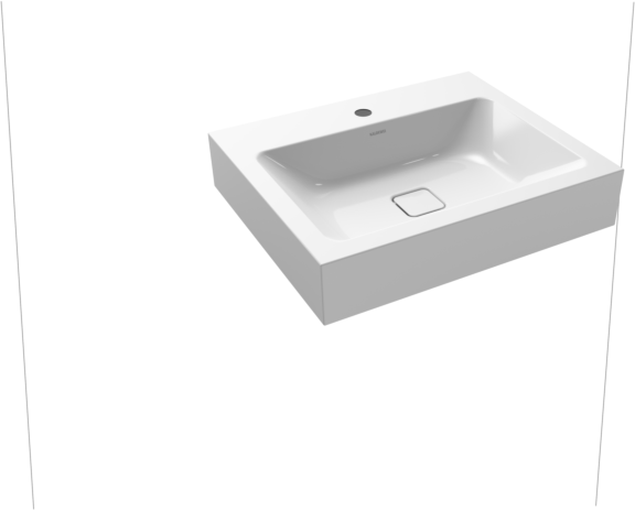Kaldewei Cono Wandwaschtisch 902506013001 3089, 60x50x12cm, weiss Perl-Effekt, 1 Hahnloch