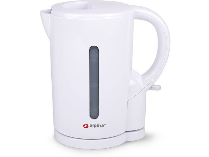 alpina Waterkoker - 1\,7 Liter - 2200 Watt - Snoerloze Kan - Droogkookbeveiliging - Wit