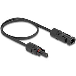 Delock, Zubehör Stromerzeuger, DL4 Solar Flachbandkabel Stecker zu Buchse 60 cm schw (Solarkabel)