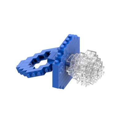 BRIXIES 220038 - Postkarte Baby Junge, 3D Konstruktionsbausatz aus Ministeinen, 53 Teile