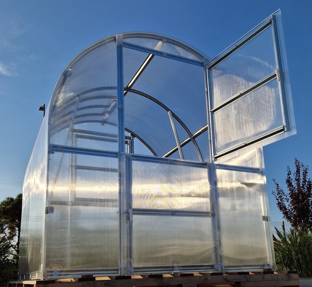 BAUMERA Kas KLASIKA SLIM, 2x4 meter (8m²), met 6 mm polycarbonaat
