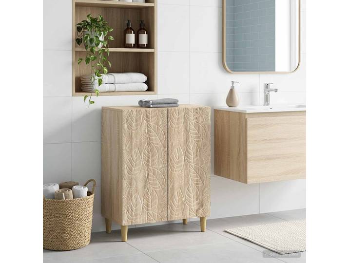 vidaXL Badezimmer Aufbewahrungsschrank DELFT Sonoma-Eiche